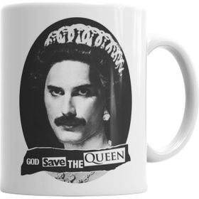 Baskı Dükkanı KB590 God Save The Queen Porselen Kupa Bardak