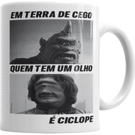 Baskı Dükkanı KB5902 Em Terra De Cego Camiseta Branca Porselen Kupa Bardak