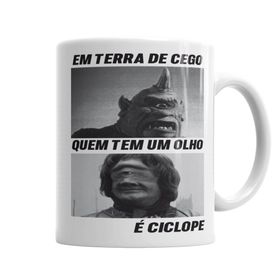 Baskı Dükkanı KB5902 Em Terra De Cego Camiseta Branca Porselen Kupa Bardak