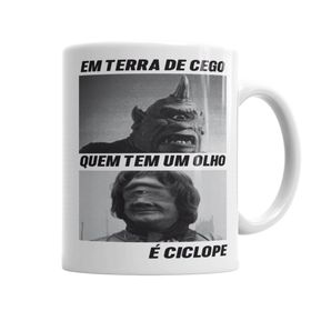 Baskı Dükkanı KB5902 Em Terra De Cego Camiseta Branca Porselen Kupa Bardak