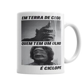 Baskı Dükkanı KB5902 Em Terra De Cego Camiseta Branca Porselen Kupa Bardak