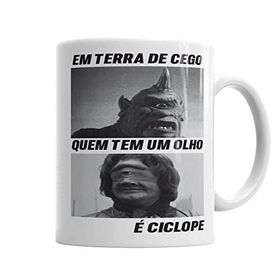 Baskı Dükkanı KB5902 Em Terra De Cego Camiseta Branca Porselen Kupa Bardak
