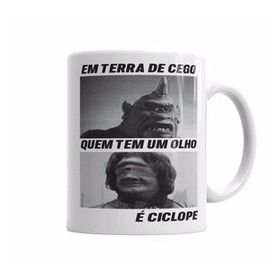 Baskı Dükkanı KB5902 Em Terra De Cego Camiseta Branca Porselen Kupa Bardak