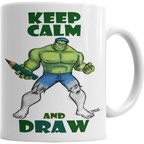 Baskı Dükkanı KB5928 Draw Hulk Porselen Kupa Bardak