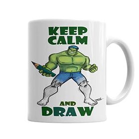 Baskı Dükkanı KB5928 Draw Hulk Porselen Kupa Bardak