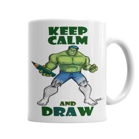 Baskı Dükkanı KB5928 Draw Hulk Porselen Kupa Bardak