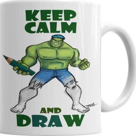 Baskı Dükkanı KB5928 Draw Hulk Porselen Kupa Bardak