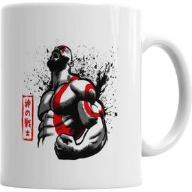 Baskı Dükkanı KB593 God Of War Silhouette Porselen Kupa Bardak