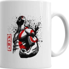 Baskı Dükkanı KB593 God Of War Silhouette Porselen Kupa Bardak