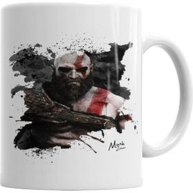 Baskı Dükkanı KB594 God Of War Kratos Porselen Kupa Bardak