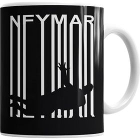Baskı Dükkanı KB6001 Futebol Raiz Camisa Neymar Porselen Kupa Bardak