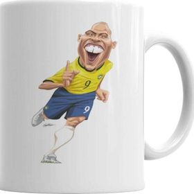Baskı Dükkanı KB6002 Futebol Raiz Ronaldo Fenomeno Porselen Kupa Bardak