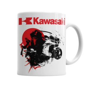 Baskı Dükkanı KB601 Kawasaki Ninja Japon Style Porselen Kupa Bardak