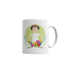Baskı Dükkanı KB6010 Frida Gülümseme Porselen Kupa Bardak