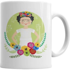 Baskı Dükkanı KB6010 Frida Gülümseme Porselen Kupa Bardak