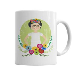 Baskı Dükkanı KB6010 Frida Gülümseme Porselen Kupa Bardak