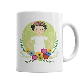 Baskı Dükkanı KB6010 Frida Gülümseme Porselen Kupa Bardak