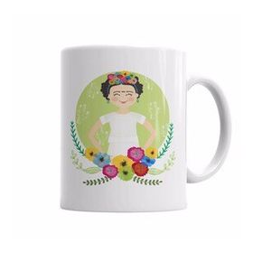 Baskı Dükkanı KB6010 Frida Gülümseme Porselen Kupa Bardak
