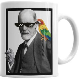 Baskı Dükkanı KB6013 Freud Mıto Porselen Kupa Bardak
