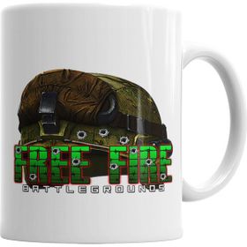 Baskı Dükkanı KB6018 Free Fire Capacete Porselen Kupa Bardak