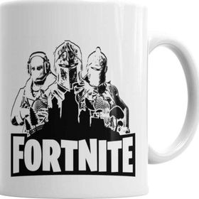 Baskı Dükkanı KB6036 Fortnite Preto E Branco Porselen Kupa Bardak
