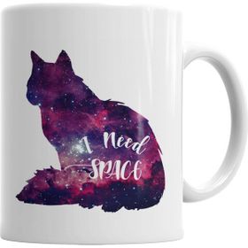 Baskı Dükkanı KB6082 Eu Preciso De Espaço Cat Kedi Porselen Kupa Bardak