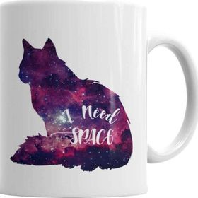 Baskı Dükkanı KB6082 Eu Preciso De Espaço Cat Kedi Porselen Kupa Bardak