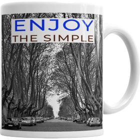 Baskı Dükkanı KB6100 Enjoy The Simple Porselen Kupa Bardak