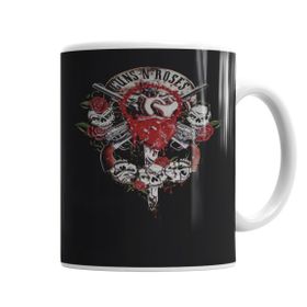 Baskı Dükkanı KB6120 Gunsn Roses Porselen Kupa Bardak