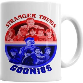 Baskı Dükkanı KB6145 Goonies E Stranger Things Porselen Kupa Bardak