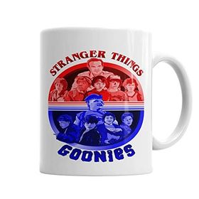 Baskı Dükkanı KB6145 Goonies E Stranger Things Porselen Kupa Bardak