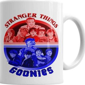 Baskı Dükkanı KB6145 Goonies E Stranger Things Porselen Kupa Bardak