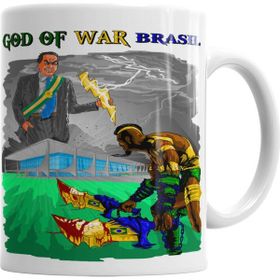 Baskı Dükkanı KB6154 God Of War Brasil Porselen Kupa Bardak