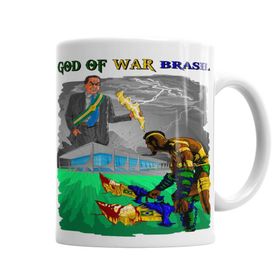 Baskı Dükkanı KB6154 God Of War Brasil Porselen Kupa Bardak