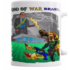 Baskı Dükkanı KB6154 God Of War Brasil Porselen Kupa Bardak