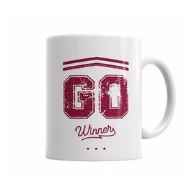 Baskı Dükkanı KB6158 Go Winner Red Porselen Kupa Bardak