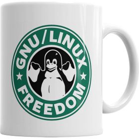 Baskı Dükkanı KB6159 Gnu Linux Porselen Kupa Bardak