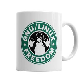 Baskı Dükkanı KB6159 Gnu Linux Porselen Kupa Bardak