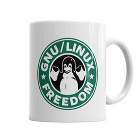 Baskı Dükkanı KB6159 Gnu Linux Porselen Kupa Bardak