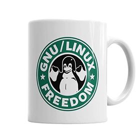 Baskı Dükkanı KB6159 Gnu Linux Porselen Kupa Bardak