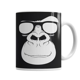 Baskı Dükkanı KB6175 Geek Monkey Porselen Kupa Bardak