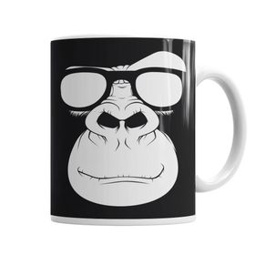 Baskı Dükkanı KB6175 Geek Monkey Porselen Kupa Bardak