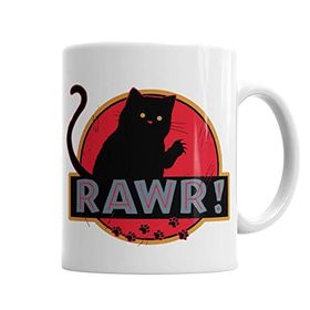 Baskı Dükkanı KB6207 Kedi Cat Rawr Porselen Kupa Bardak