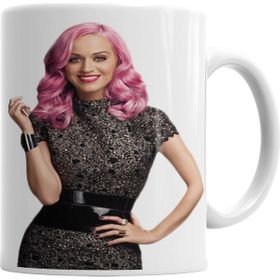 Baskı Dükkanı KB6214 Katy Perry Cabelo Rosa Porselen Kupa Bardak