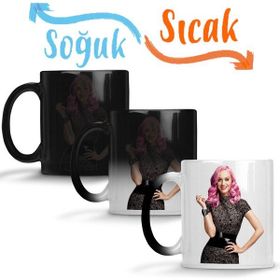 Baskı Dükkanı KB6214 Katy Perry Cabelo Rosa Porselen Kupa Bardak