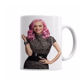 Baskı Dükkanı KB6214 Katy Perry Cabelo Rosa Porselen Kupa Bardak