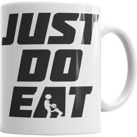Baskı Dükkanı KB6229 Just Do Eat Porselen Kupa Bardak