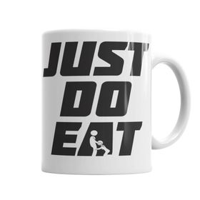 Baskı Dükkanı KB6229 Just Do Eat Porselen Kupa Bardak