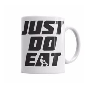 Baskı Dükkanı KB6229 Just Do Eat Porselen Kupa Bardak
