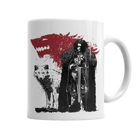 Baskı Dükkanı KB6236 Jon And Ghost Porselen Kupa Bardak